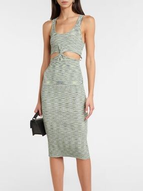 skyla loungewear knit wrap dress SIMKHAI Skyla Loungewear Knit Wrap Dress in Black 40% Off